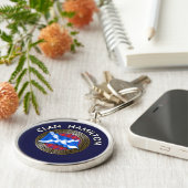 クランハミルトンタータンチェックノット&フラグ キーホルダー (側面)