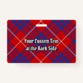 クランハミルトンレッドタータンチェックバッジ バッジ (裏面)