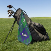 クランハミルトン狩りタータンチェックゴルフタオル ゴルフタオル (グリーン)