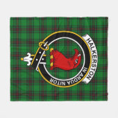 クランハルカーストンタータンチェックプレイド フリースブランケット (正面(横))