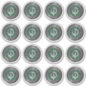 クランハンタークレスト&タータンチェックノット シール (正面)