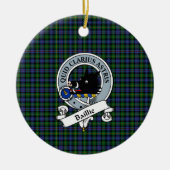 クランバイリー狩りバッジタータンチェックプレイド セラミックオーナメント (正面)