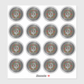 クランバクスタークレスト&タータンチェックノット シール (シート)