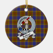 クランバルフォーバモダンッジタータンチェックプレイド セラミックオーナメント (正面)
