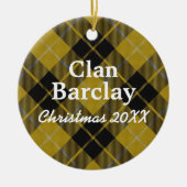 クランバークレイスコティッシュドレスタータンチェック セラミックオーナメント (正面)