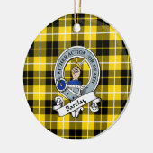 クランバークレイドレスバッモダンジタータンチェックプレイド セラミックオーナメント (左)