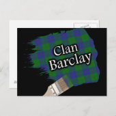 クランバークレスコットランドタータンチェックブ絵を描ラシ ポストカード (正面/裏面)