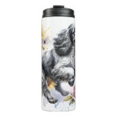 クランバースパニエル犬うれしそうなフローラダッシュ タンブラー (正面)