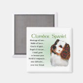 クランバースパニエル犬ギフト マグネット (正面/裏面)