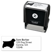 クランバースパニエル犬シルエット差出人住所 セルフインキングスタンプ (インサイチュ)