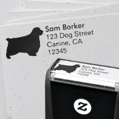 クランバースパニエル犬シルエット差出人住所 セルフインキングスタンプ