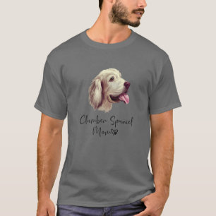 クランバースパニエル犬ママかわいい子犬犬のオーナークランバーS Tシャツ