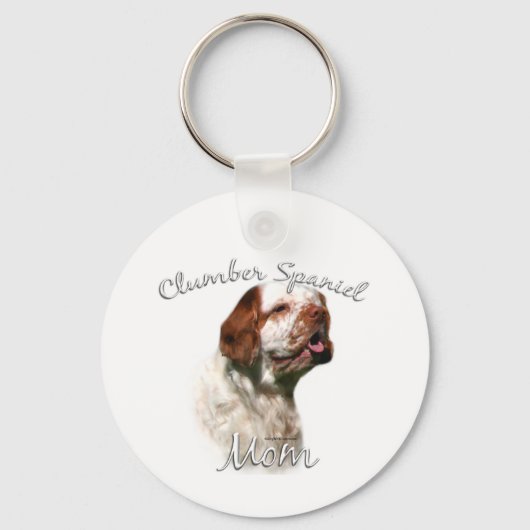 クランバースパニエル犬ママ2 Keychain キーホルダー (正面)