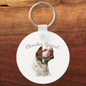 クランバースパニエル犬ママ2 Keychain キーホルダー (正面)