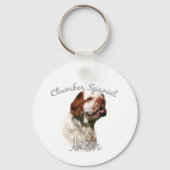 クランバースパニエル犬ママ2 Keychain キーホルダー (裏面)
