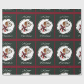 クランバースパニエル犬メリークリスマス ラッピングペーパー (フラット)