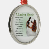 クランバースパニエル犬伝統オブラブ メタルオーナメント (右)