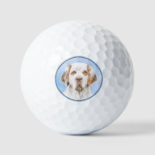 クランバースパニエル犬絵画ズ – かわいいオリジナルドッグアート ゴルフボール