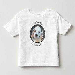 クランバースパニエル犬絵画ズ – かわいいオリジナルドッグアート トドラーTシャツ