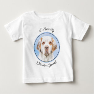クランバースパニエル犬絵画ズ – かわいいオリジナルドッグアート ベビーTシャツ