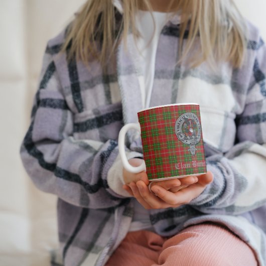 クランバーネットクレストバッジ&タータンチェック コーヒーマグカップ