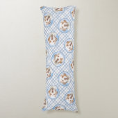 クランバー絵を描スパニエル犬の可愛いオリジナルペットドッグアート ボディピロー (正面縦)