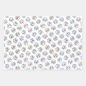 クランバー絵を描スパニエル犬の可愛いオリジナルペットドッグアート ラッピングペーパーシート (正面2)