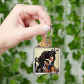 クランパスキッズインバスケットホリデークリスマスキーチェーン キーホルダー (手)