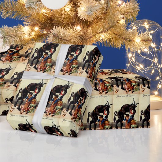 クランパスキッズインバスケットホリデークリスマスギフトラップ ラッピングペーパー (クリスマス)