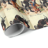 クランパスキッズインバスケットホリデークリスマスギフトラップ ラッピングペーパー (ロールコーナー)