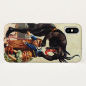 クランパスキッズインバスケットホリデーヴィンテージクリスマス Case-Mate iPhoneケース (裏面(横))