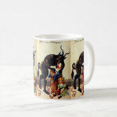 クランパスキッズinバスケットホリデークリスマス コーヒーマグカップ (正面右)