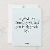 クランパスクリスマス シーズンカード (裏面)