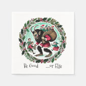 クランパスクリスマス スタンダードカクテルナプキン (正面)