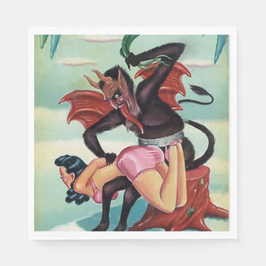 クランパスクリスマス スタンダードランチョンナプキン (正面)