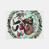 クランパスクリスマス フリースブランケット (正面(横))