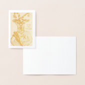 クランパスゴールドフォイルクリスマスホリデーミニカード 箔カード (ディスプレー)