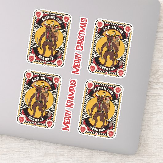 クランパスサインのおもちゃからクリスマス運の挨拶 シール (詳細)