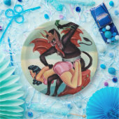 クランパススパンキングレディークリスマス ペーパープレート (パーティー)