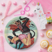 クランパススパンキングレディークリスマス ペーパープレート (パーティー)