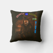 クランパスズが12月のクランプスナクトを待っている クッション (裏面)