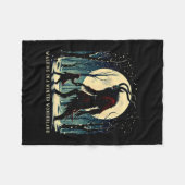 クランパスダークウィンターホリデー歩くインアウィンターウォー フリースブランケット (正面(横))