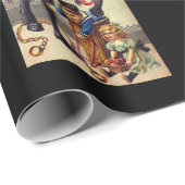 クランパスラッピング紙ブラック ラッピングペーパー (ロールコーナー)