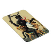 クランパスロッキングホースデーモンホリデークリスマスクリスマス マグネット (右側)