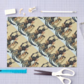 クランパスロッキングホースデーモンホリデークリスマスクリスマス 薄葉紙 (クラフト)