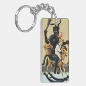 クランパスロッキングホースホリデークリスマスキーチェーン キーホルダー (正面左)