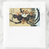 クランパスロッキングホースホリデークリスマスステッカー 長方形シール (バッグ)