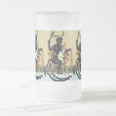 クランパスロッキングホースホリデークリスマス16ozビールマグ フロストグラスビールジョッキ (中央)
