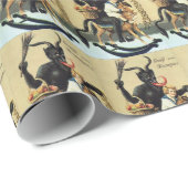 クランパスロッキングホースホリデーヴィンテージクリスマス ラッピングペーパー (ロールコーナー)