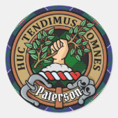 クランパターソンクレストオーバータータンチェック ラウンドシール (正面)